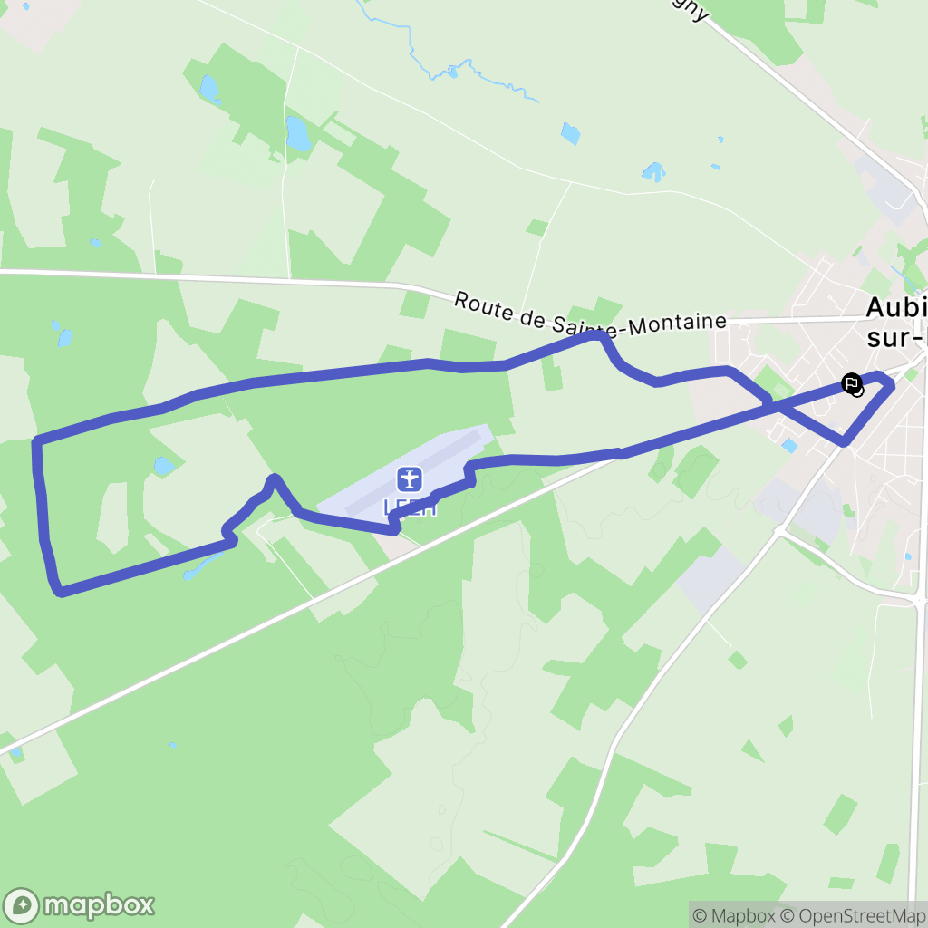 Aubigny-sur-Nère : carte du parcours de randonnée - France