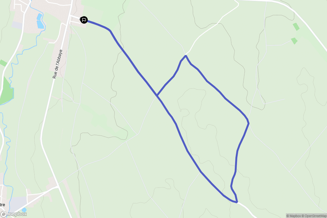 Solesmes : carte du parcours de randonnée - France