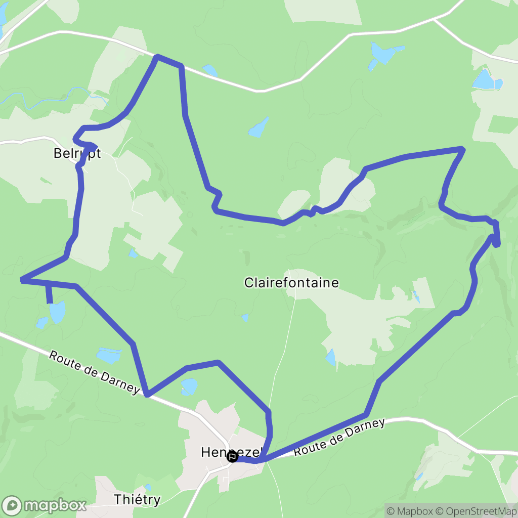 Hennezel : carte du parcours de randonnée - France