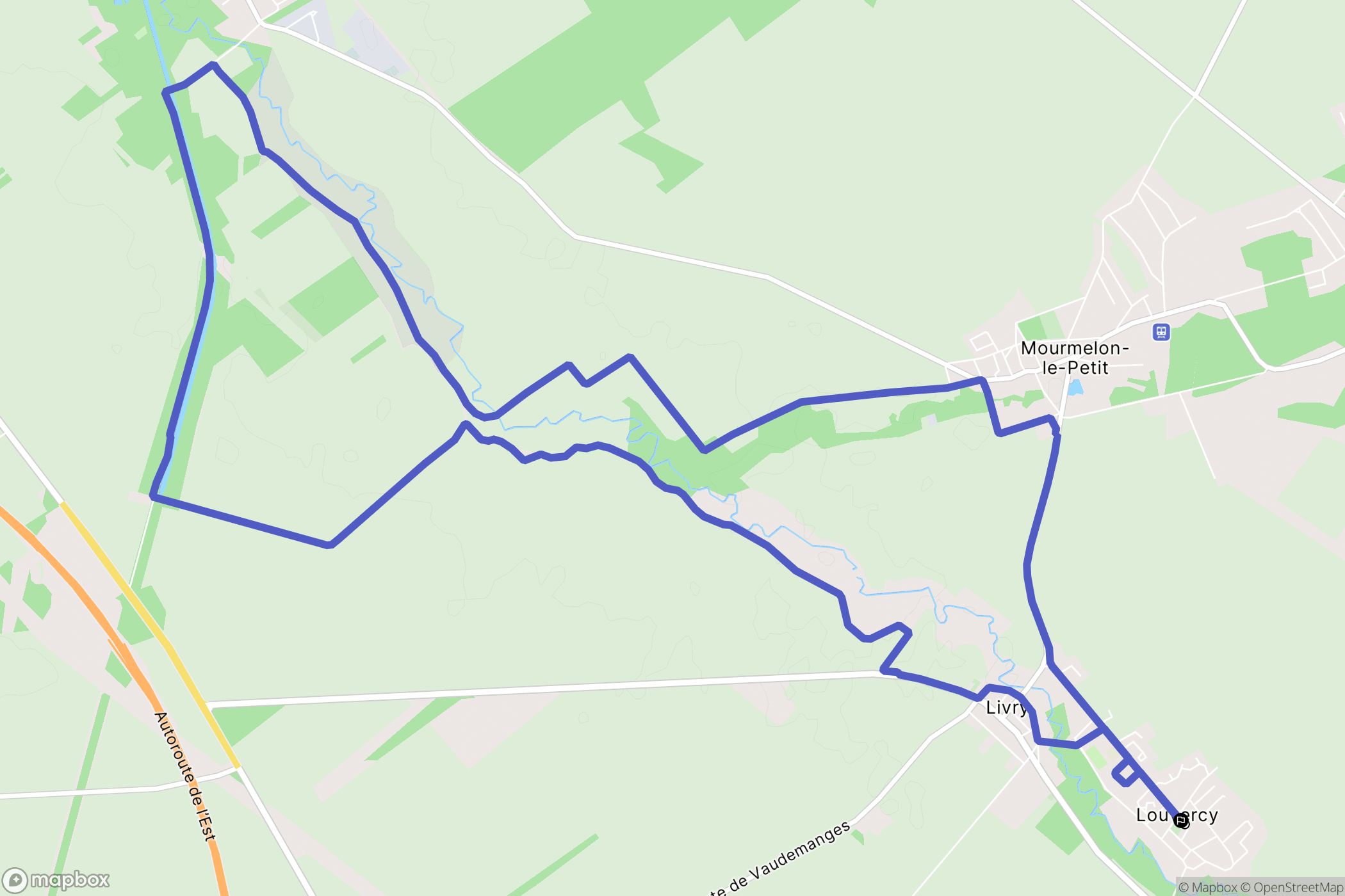 Livry-Louvercy : carte du parcours de randonnée - France
