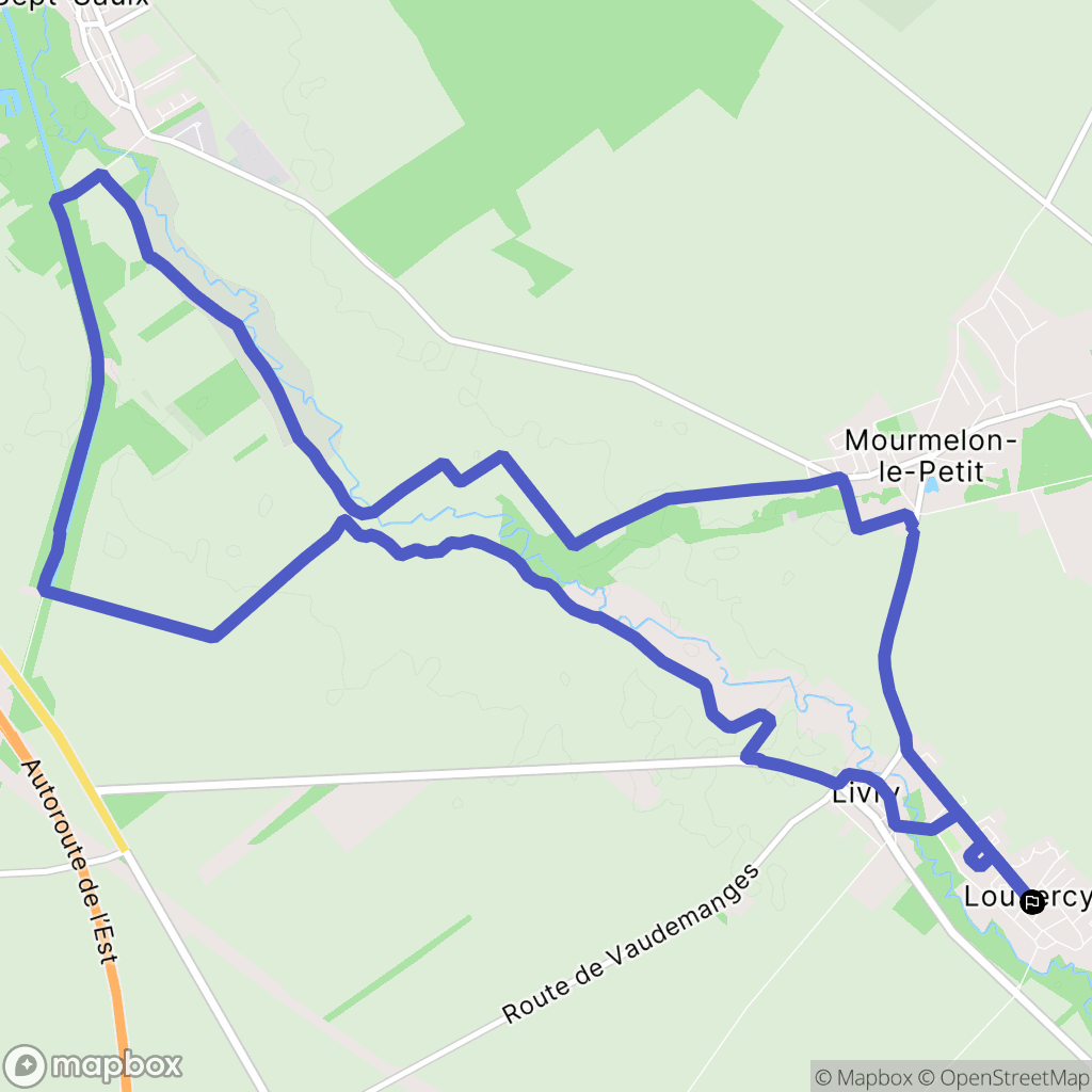 Livry-Louvercy : carte du parcours de randonnée - France