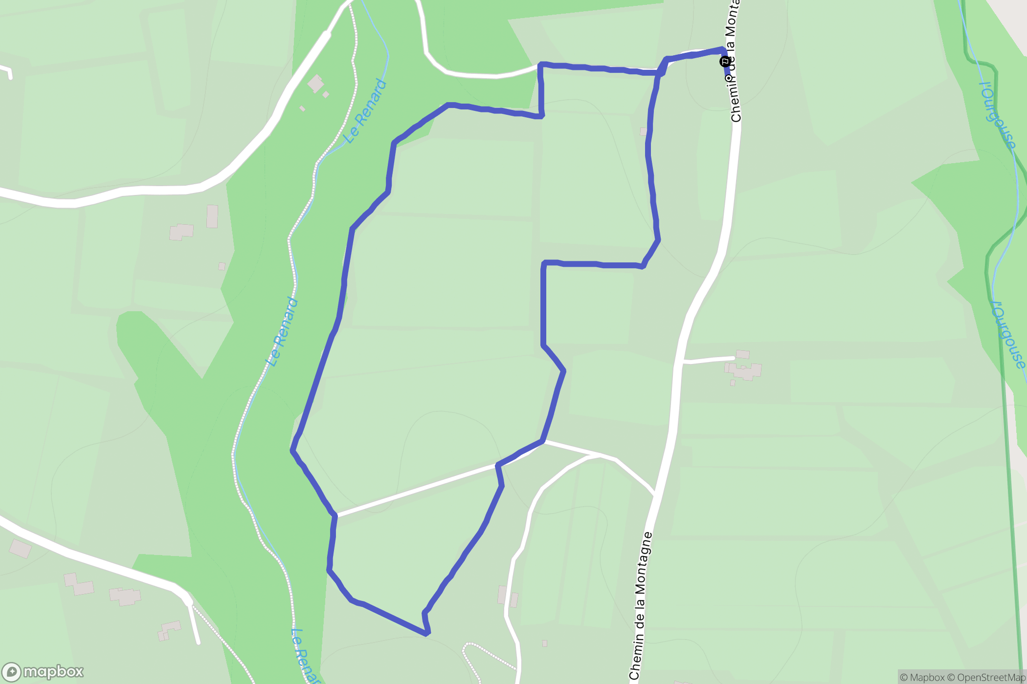 Cabrières-d'Aigues : carte du parcours de randonnée - France