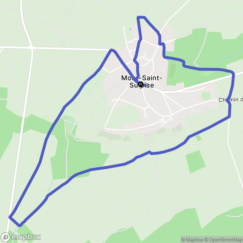 Mont-Saint-Sulpice : carte du parcours de randonnée - France
