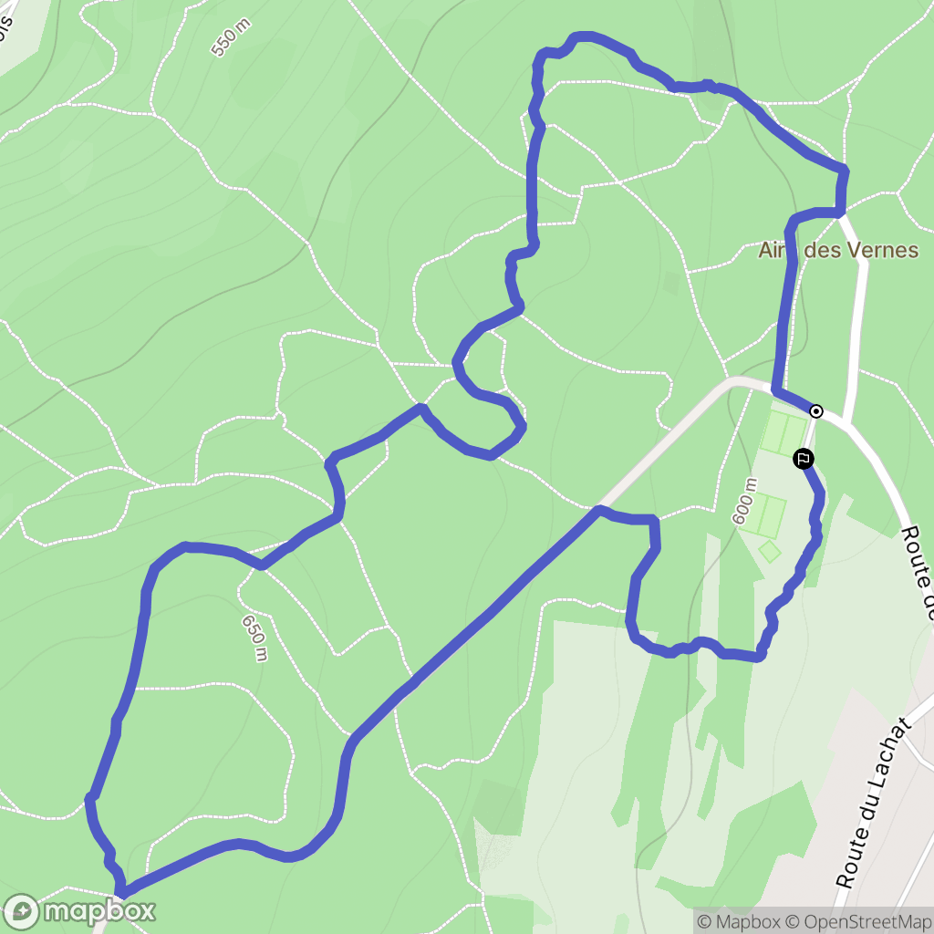 Poisy : carte du parcours de randonnée - France