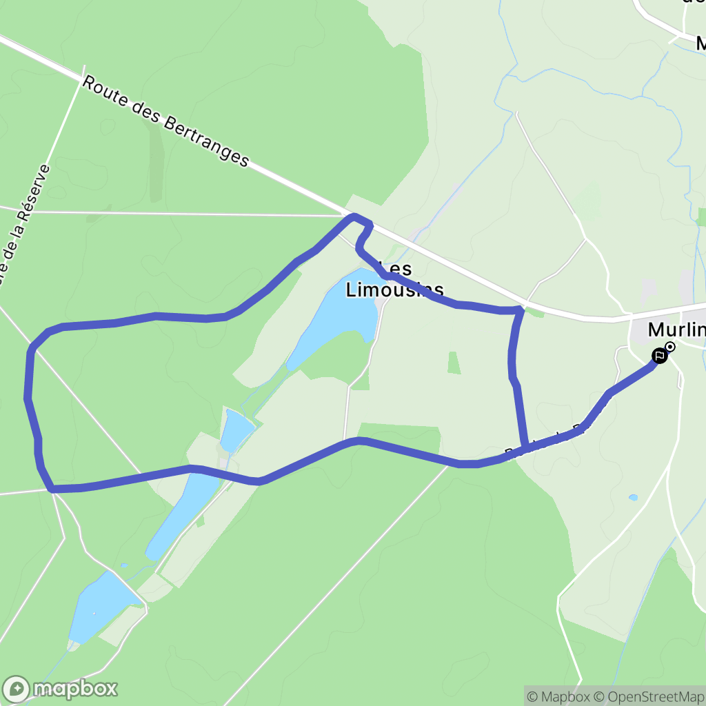 Murlin : carte du parcours de randonnée - France