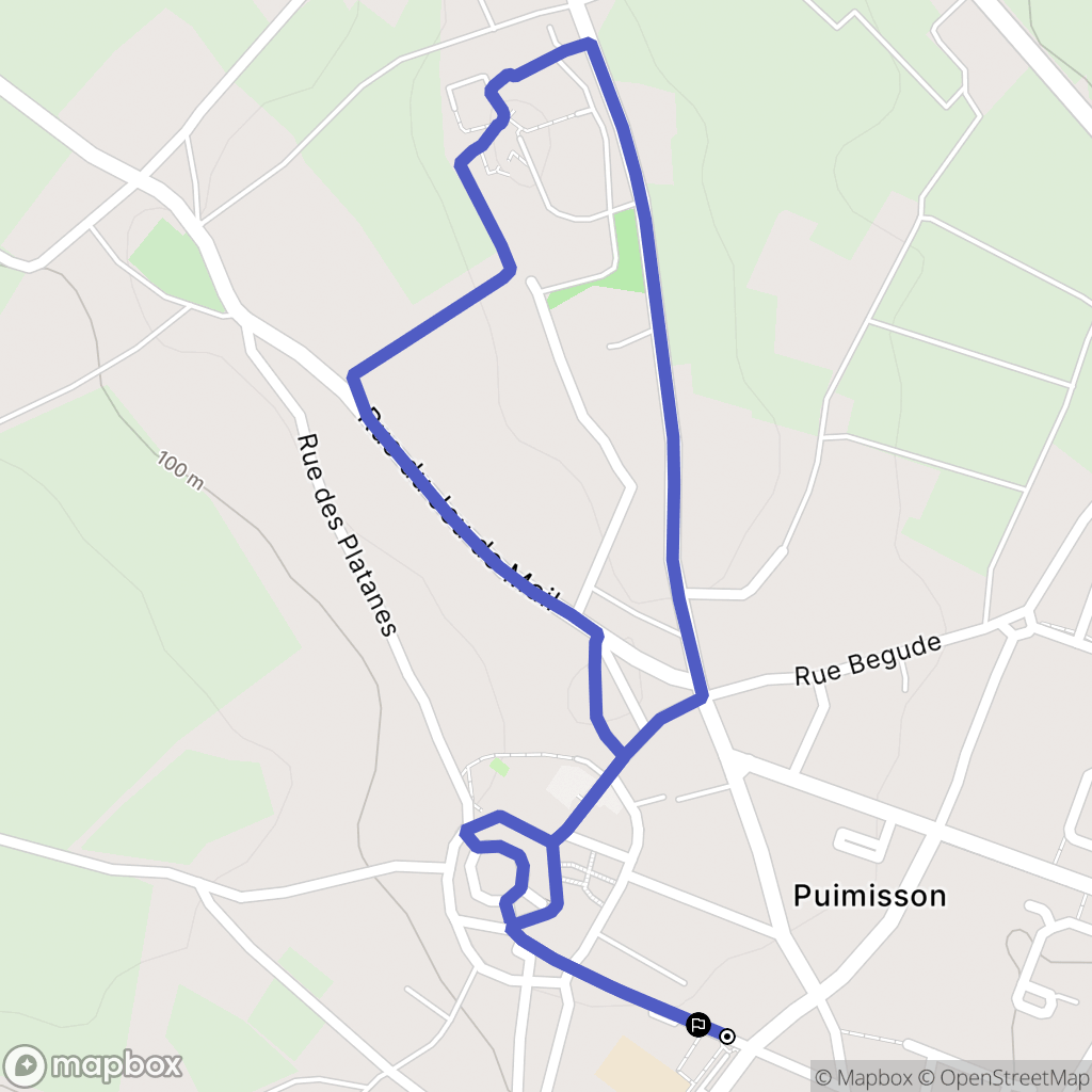 Puimisson : carte du parcours de randonnée - France