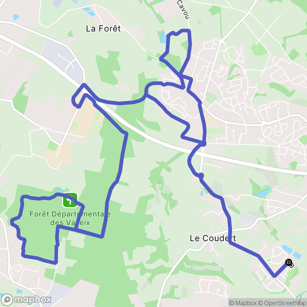 Limoges : carte du parcours de randonnée - France