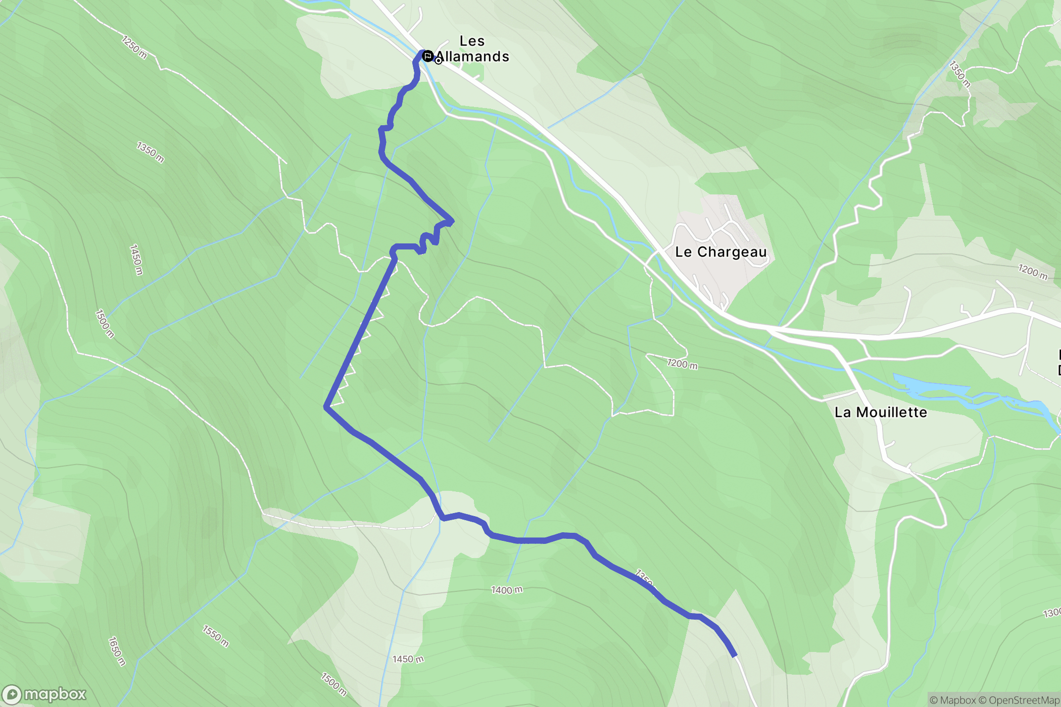 Morzine : carte du parcours de randonnée - France
