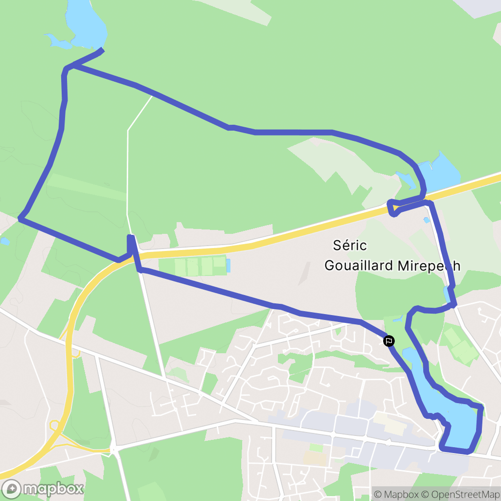 Saint-Paul-lès-Dax : carte du parcours de randonnée - France