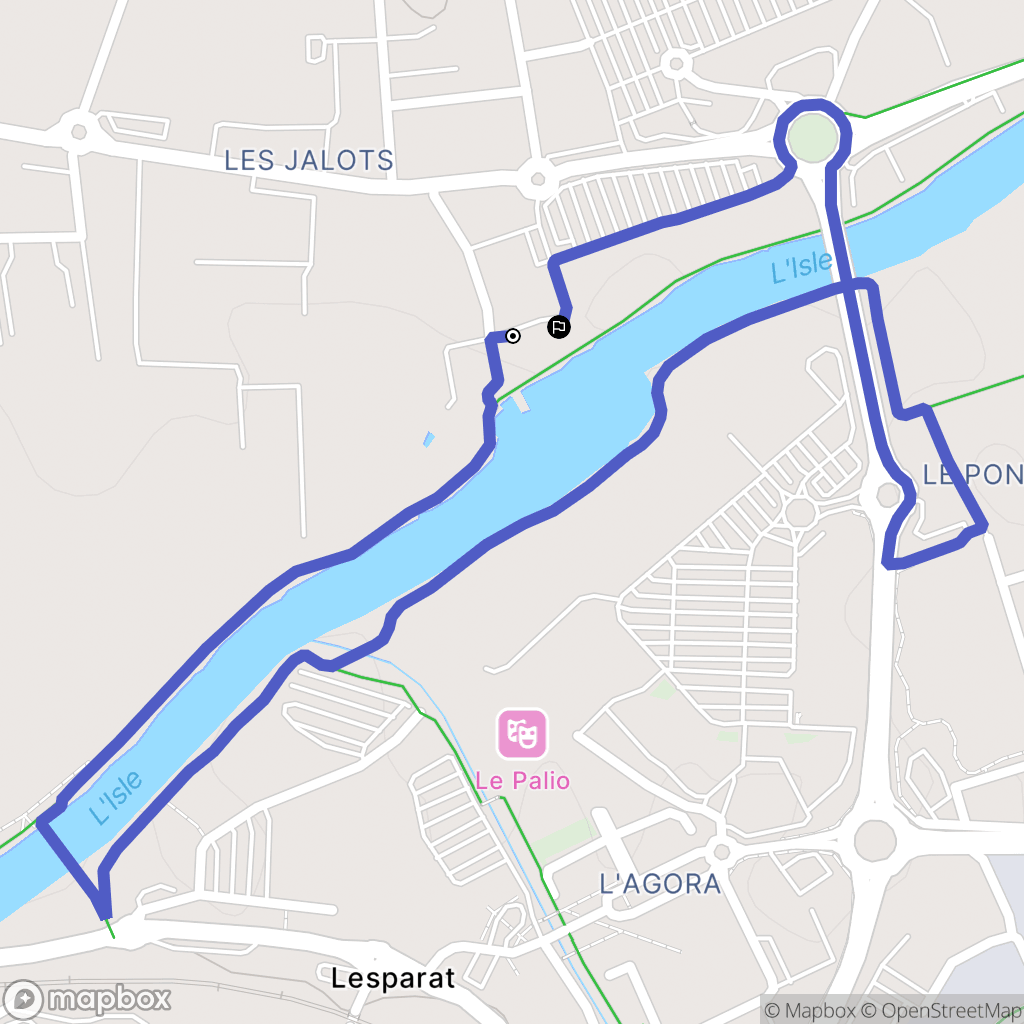 Trélissac : carte du parcours de randonnée - France