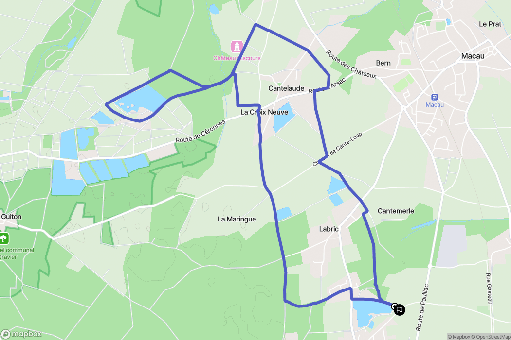 Ludon-Médoc : carte du parcours de randonnée - France