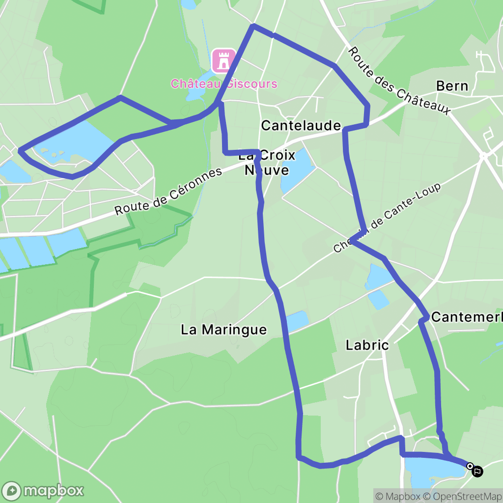 Ludon-Médoc : carte du parcours de randonnée - France