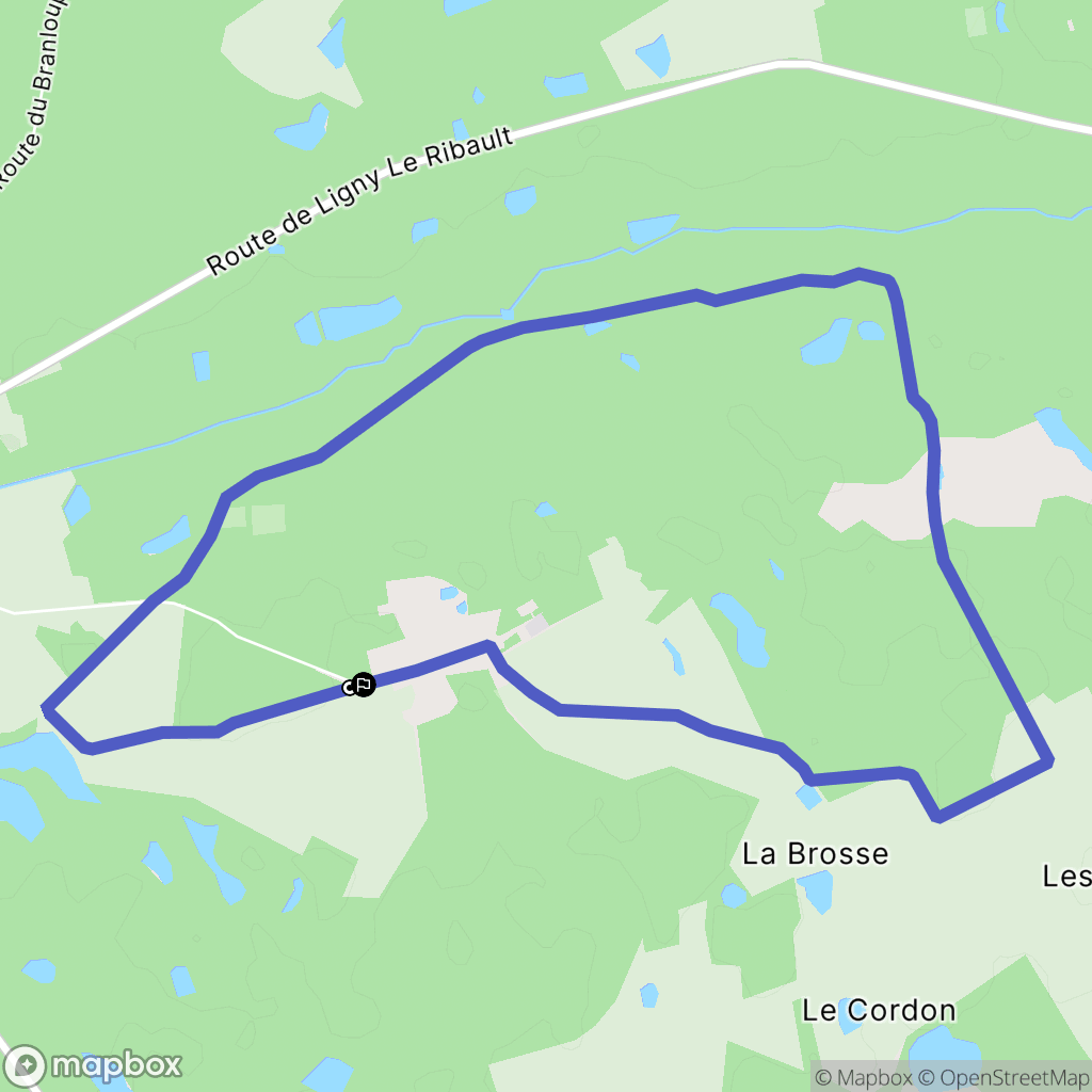 La Ferté-Saint-Cyr : carte du parcours de randonnée - France
