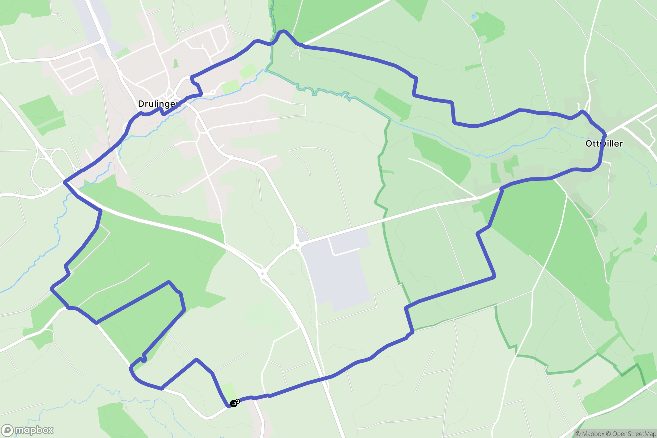 Siewiller : carte du parcours de randonnée - France