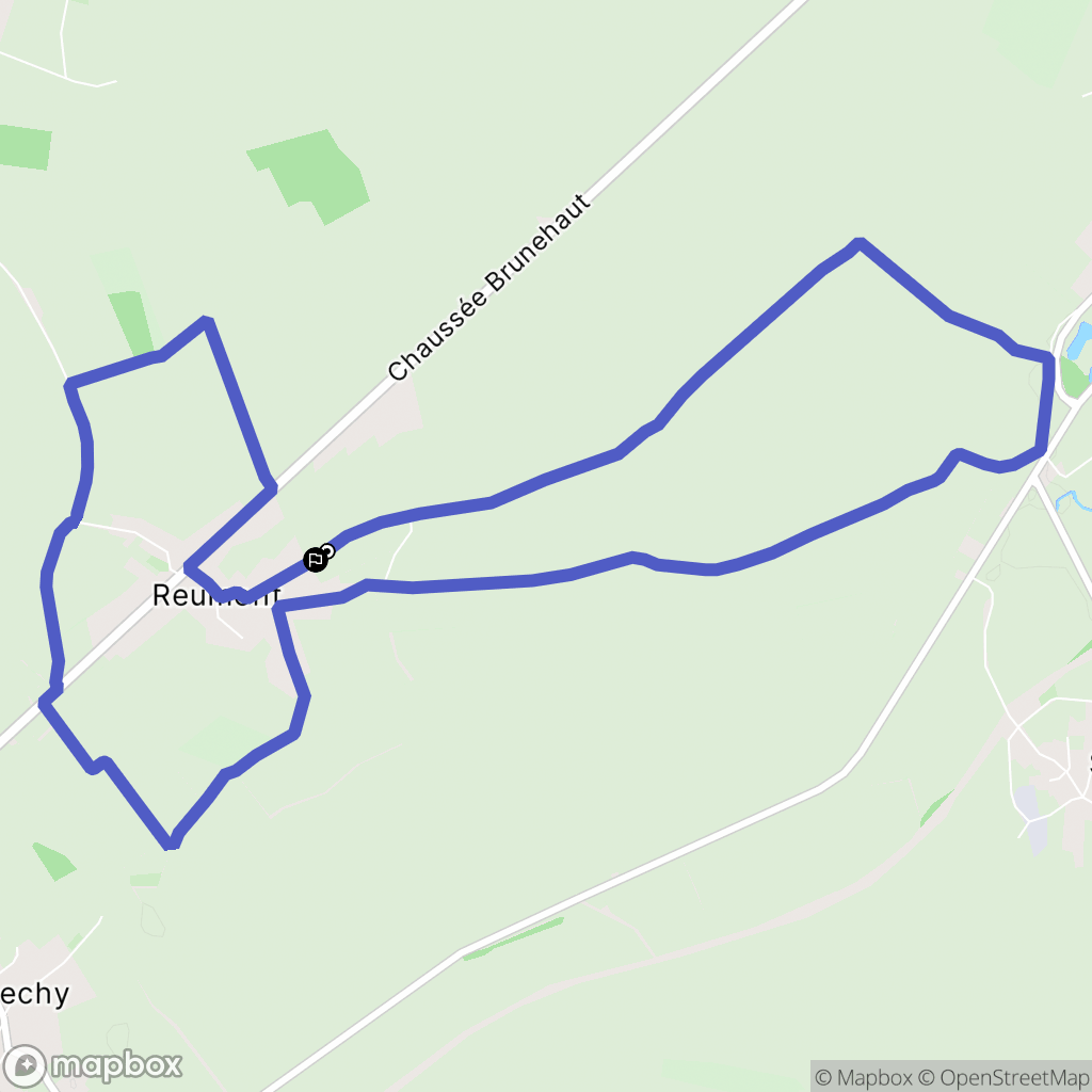 Reumont : carte du parcours de randonnée - France