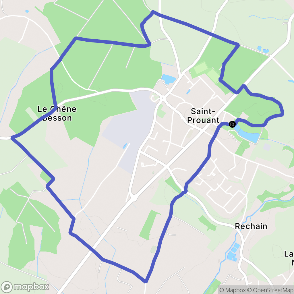 Saint-Prouant : carte du parcours de randonnée - France