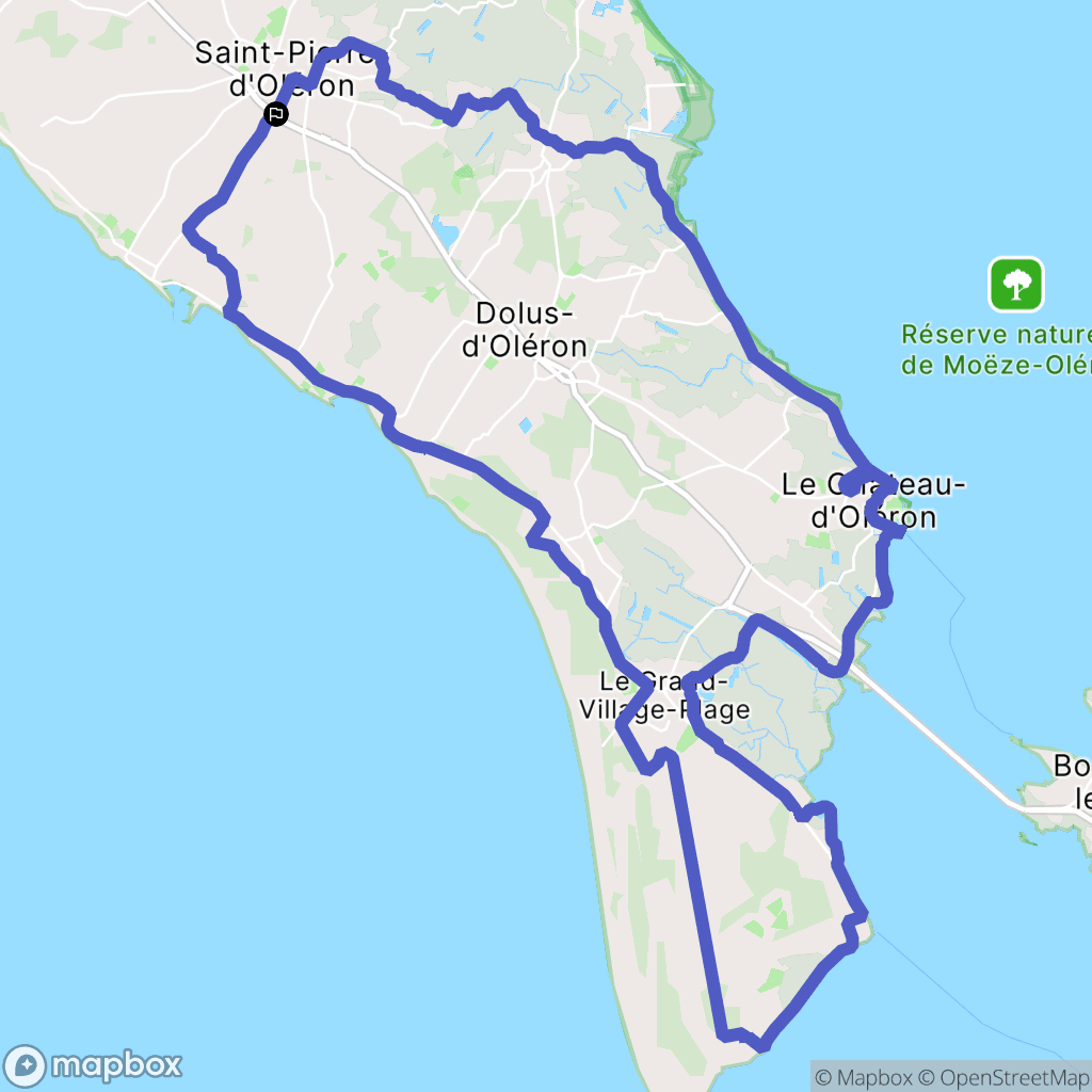 Saint Pierre D'Oléron : carte du parcours de randonnée - France