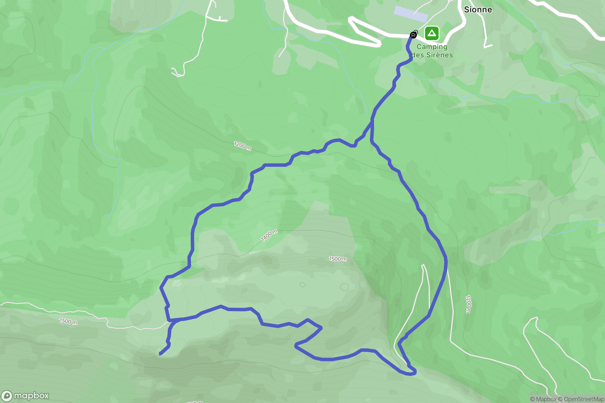 Castellane : carte du parcours de randonnée - France