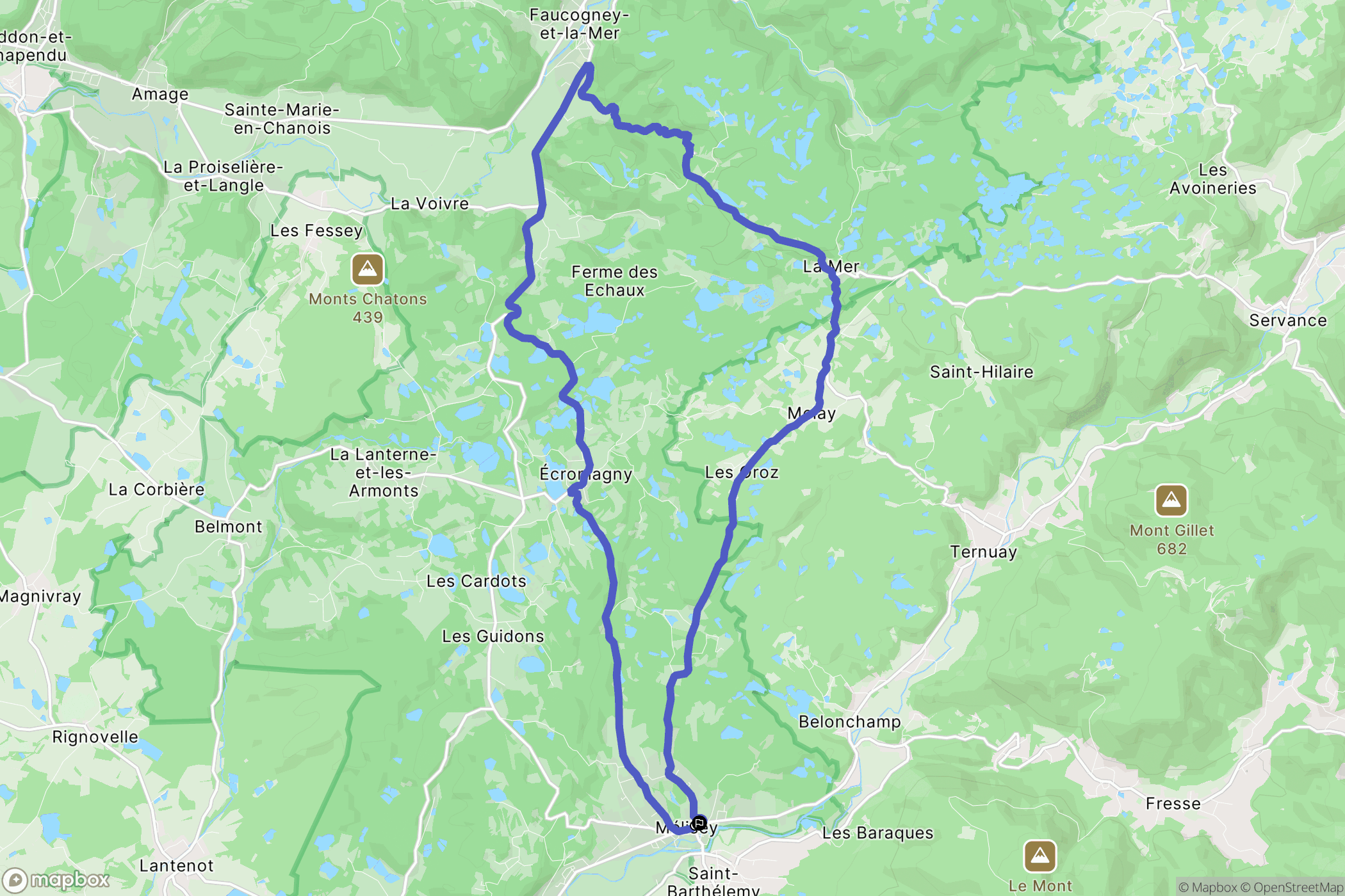 Mélisey: routekaart voor buitenactiviteiten - France