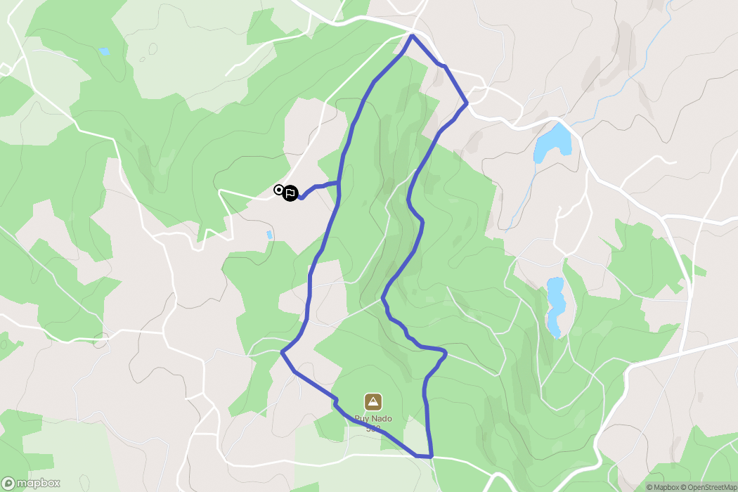 Bessines-sur-Gartempe : carte du parcours de randonnée - France