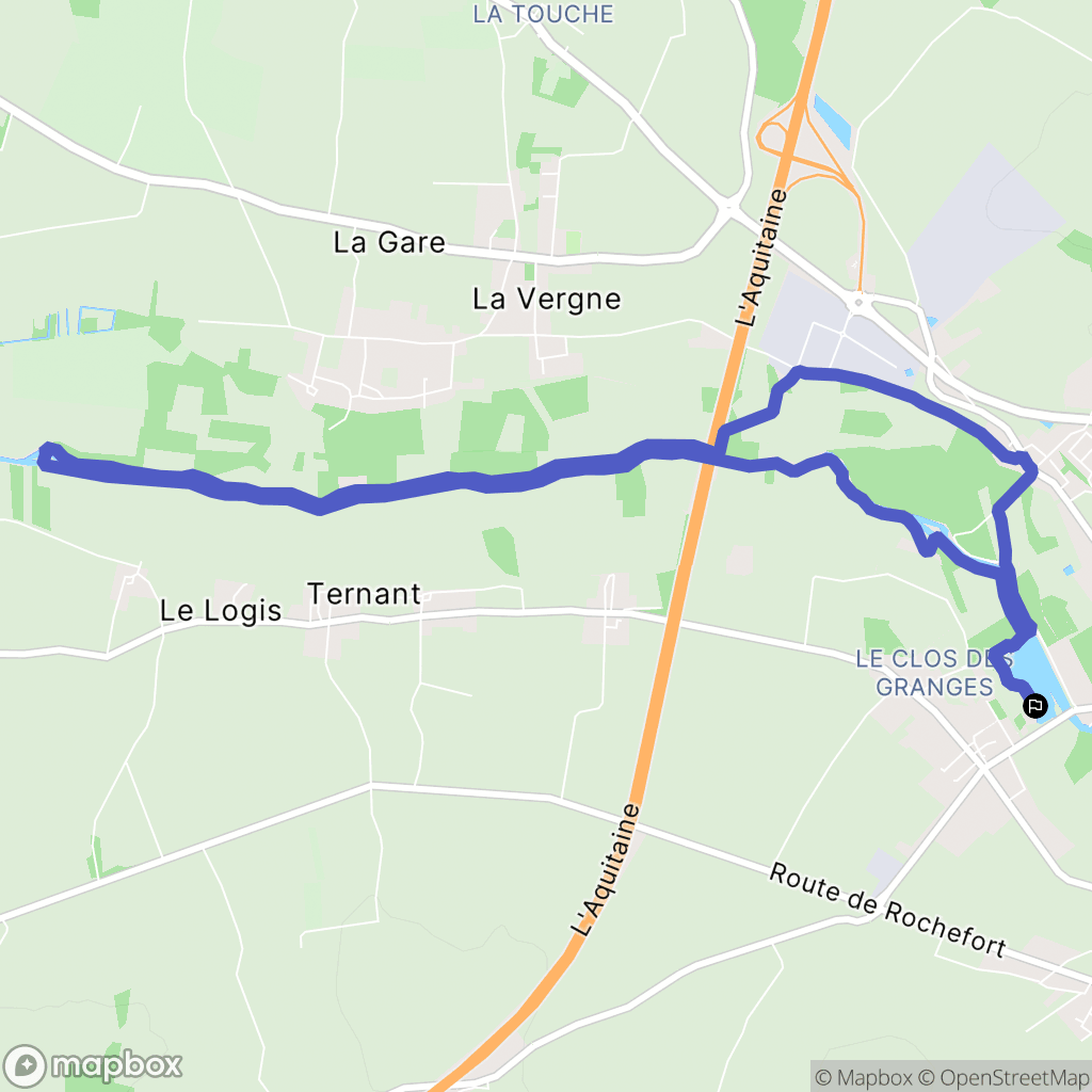 Saint-Jean-d'Angély : carte du parcours de randonnée - France