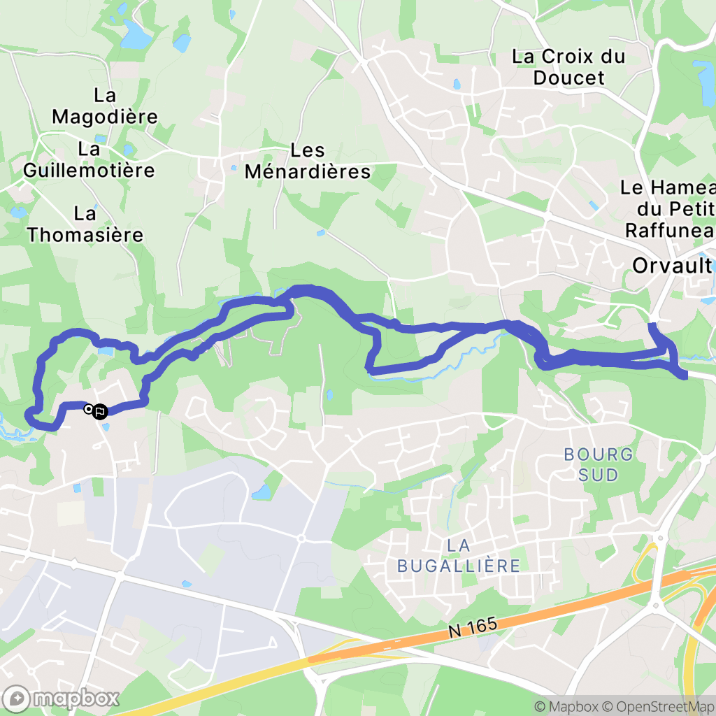 Sautron : carte du parcours de randonnée - France
