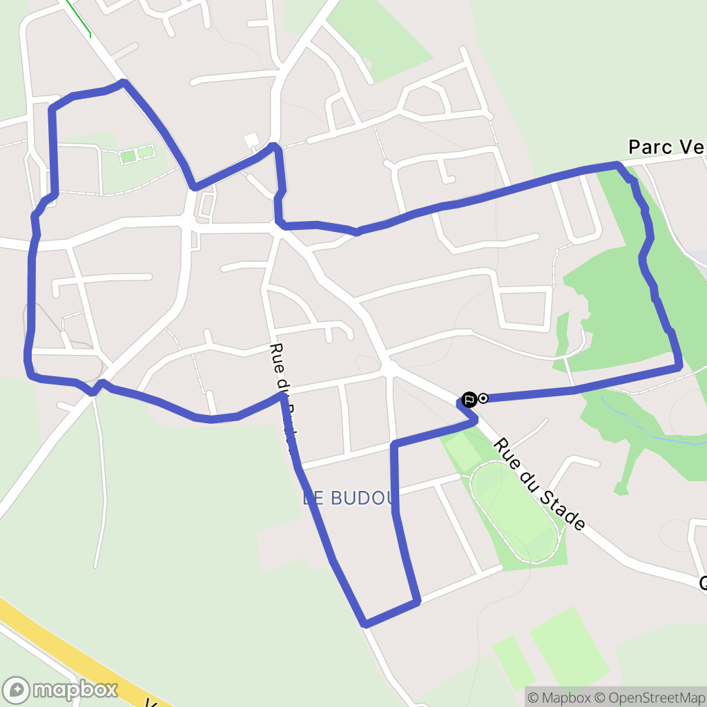 Melgven : carte du parcours de randonnée - France
