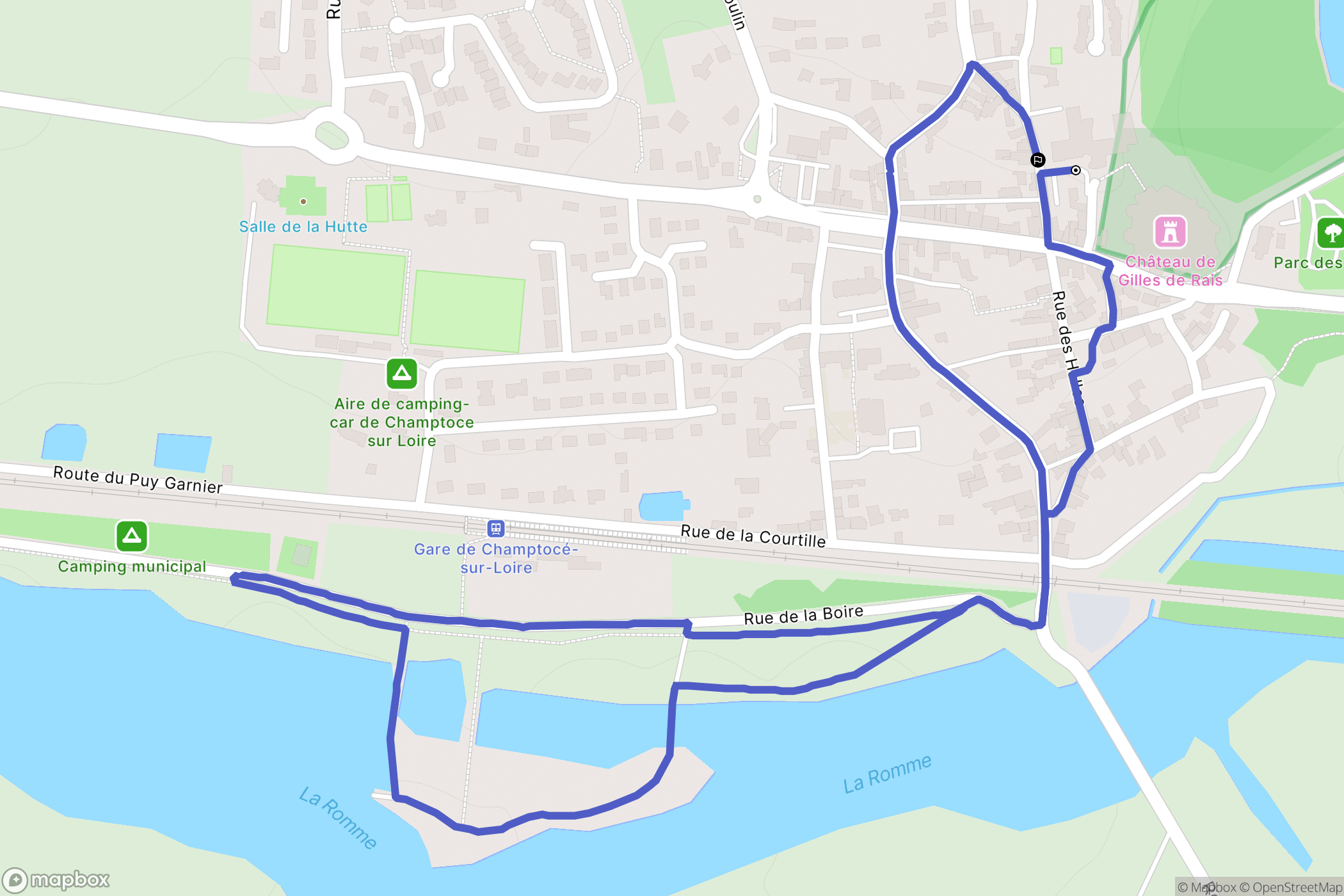 Champtocé-sur-Loire : carte du parcours de randonnée - France