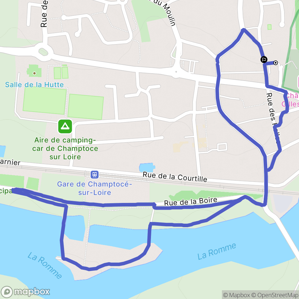 Champtocé-sur-Loire : carte du parcours de randonnée - France
