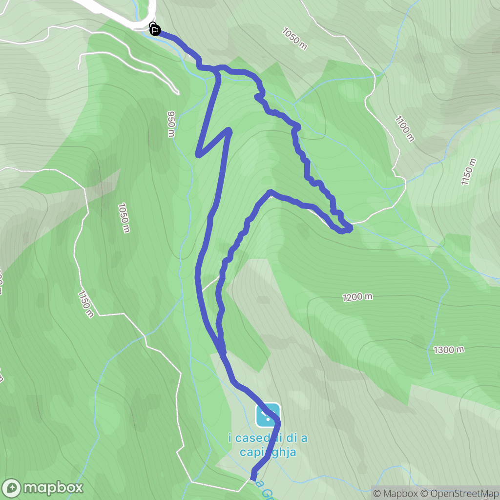 Bocognano : carte du parcours de randonnée - France