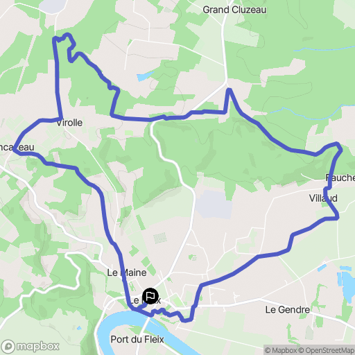 Le Fleix : carte du parcours de randonnée - France