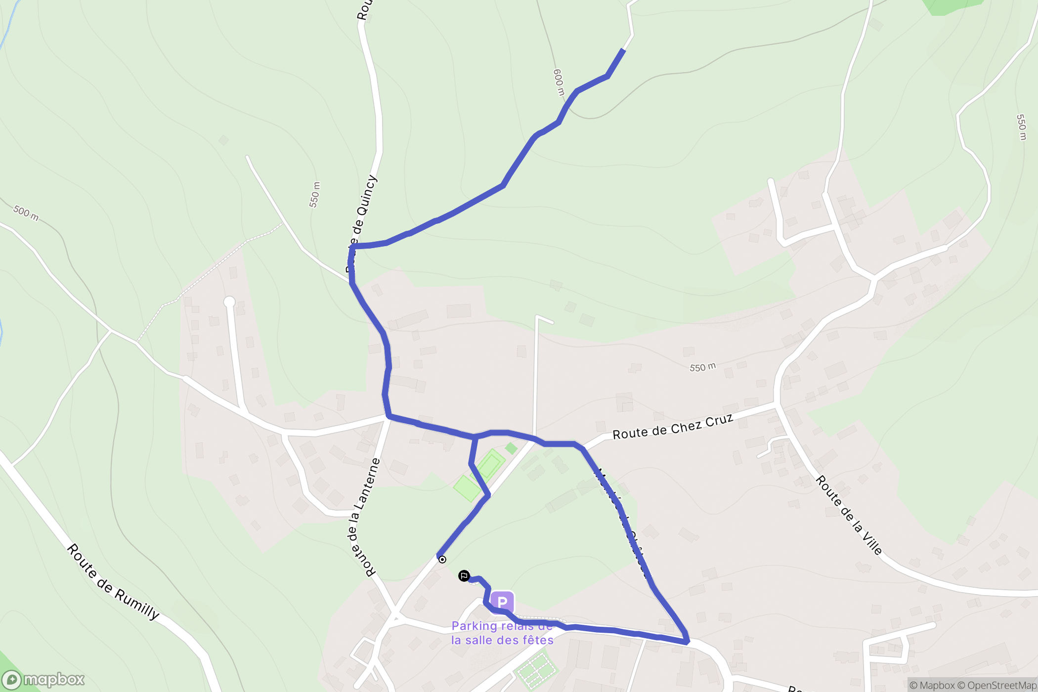 Nonglard : carte du parcours de randonnée - France