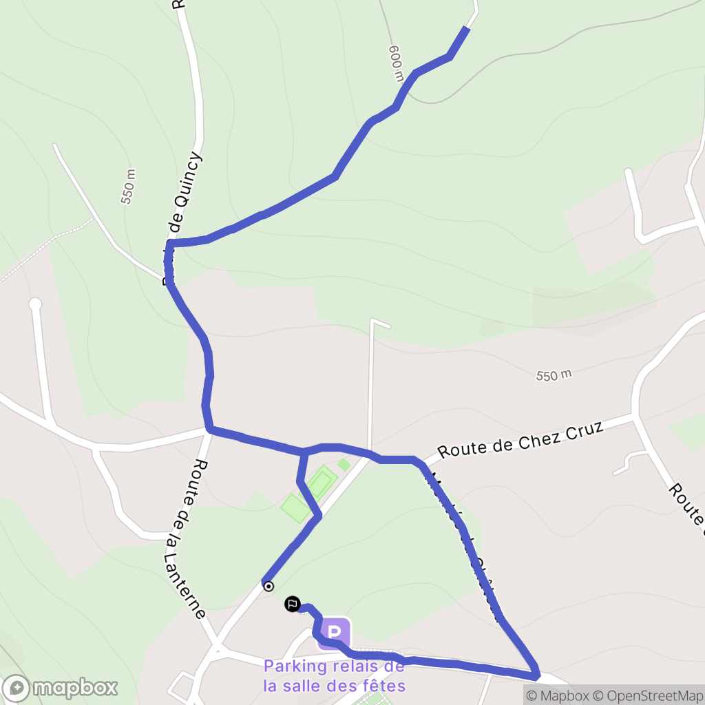 Nonglard : carte du parcours de randonnée - France