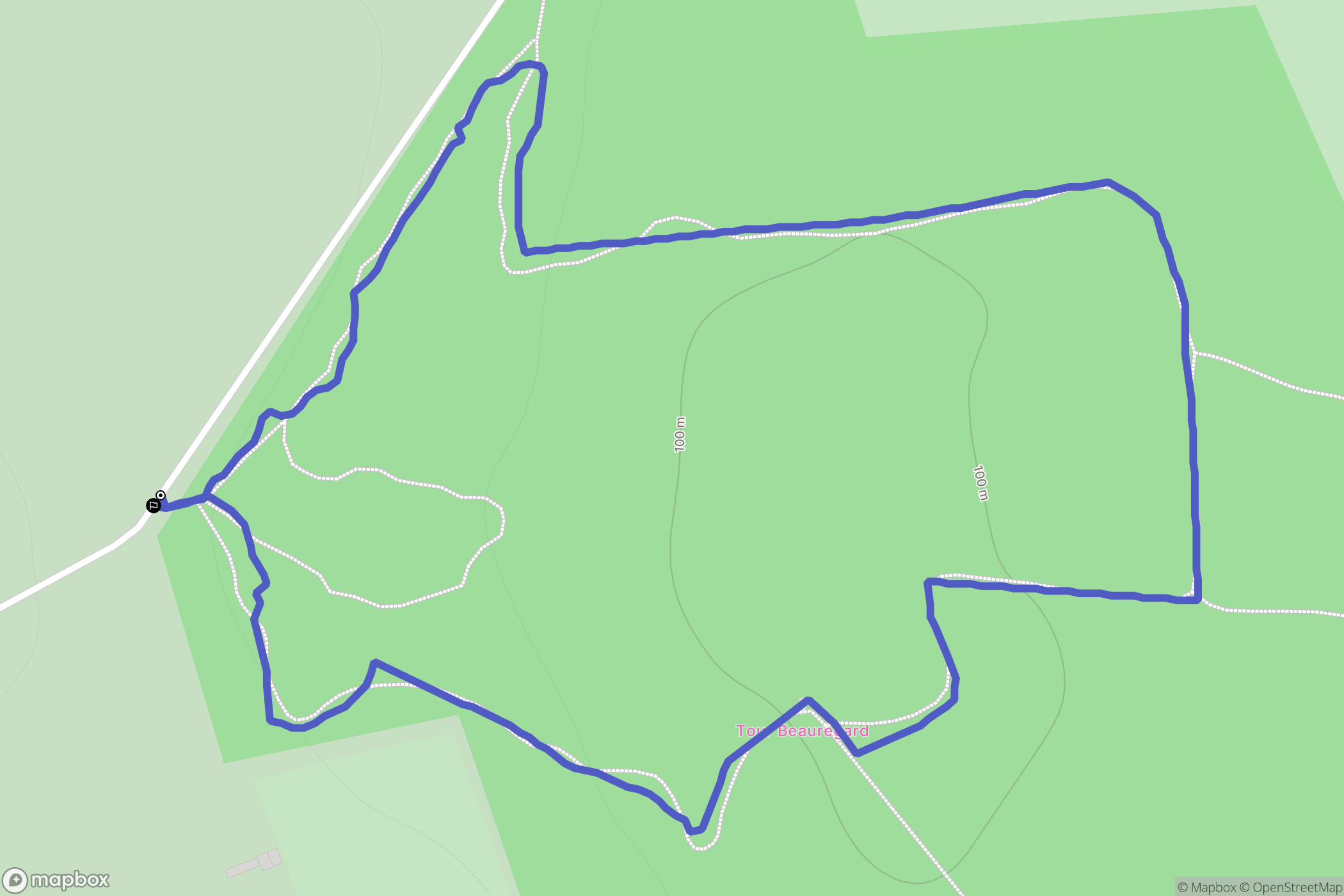 Tuffalun : carte du parcours de randonnée - France