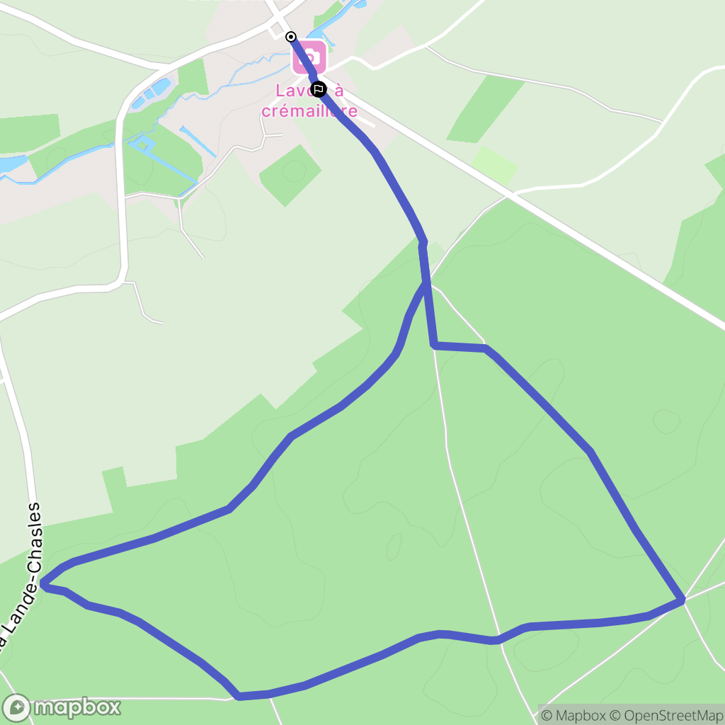 Baugé en Anjou : carte du parcours de randonnée - France