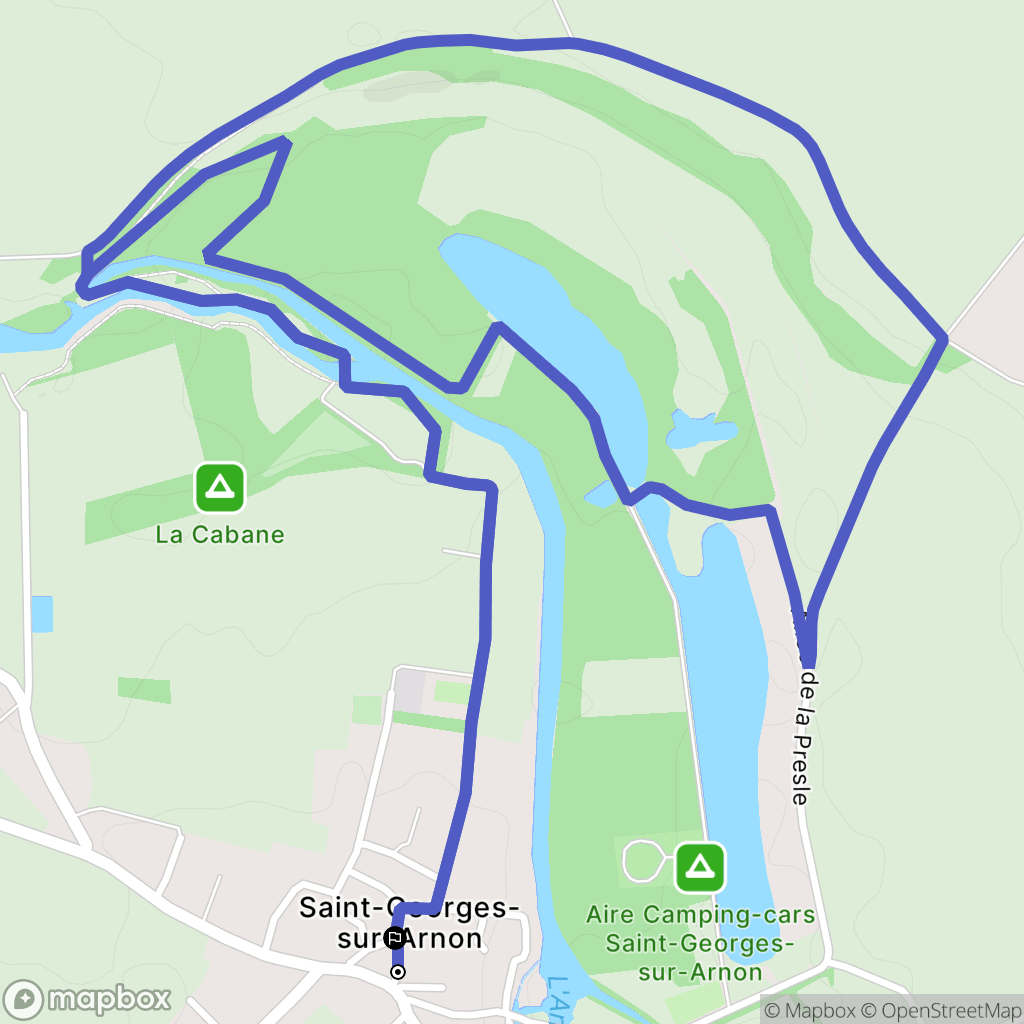 Saint-Georges-sur-Arnon : carte du parcours de randonnée - France