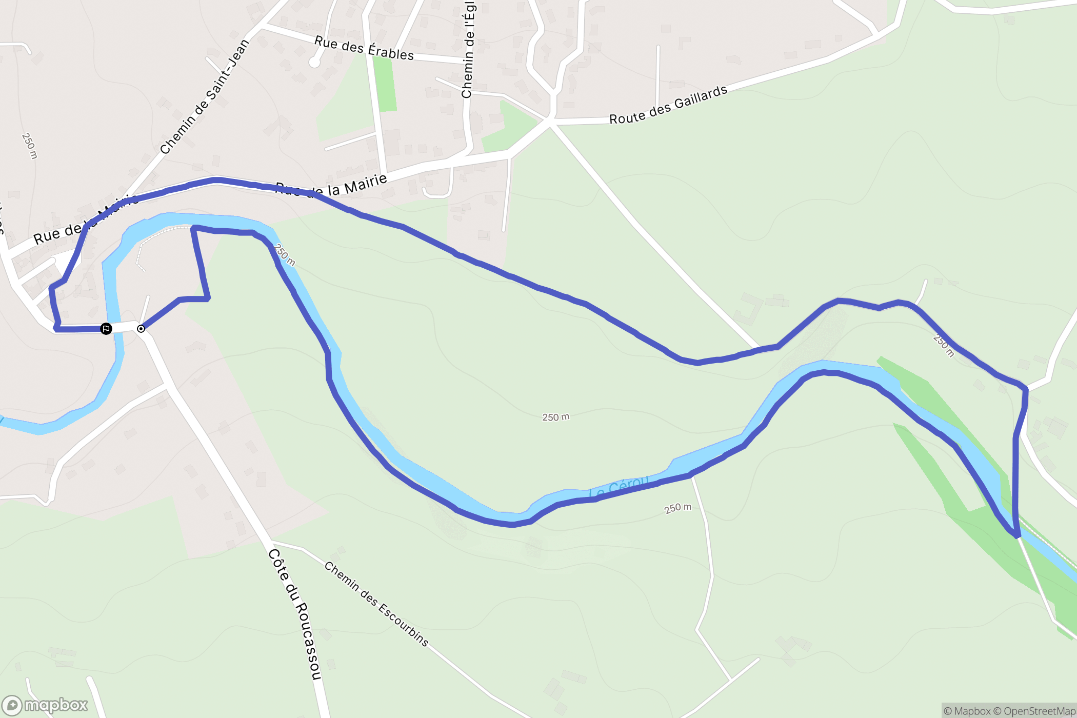 Rosières : carte du parcours de randonnée - France