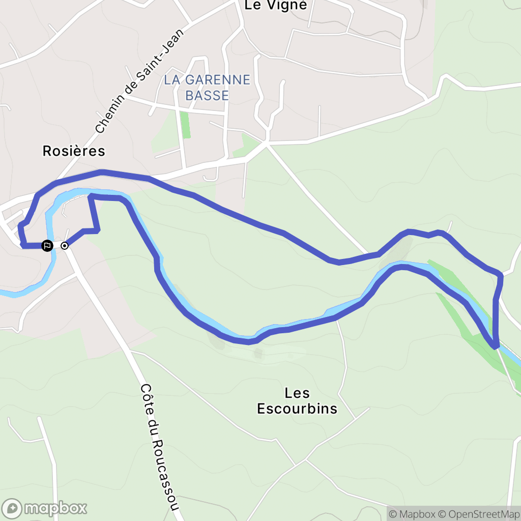 Rosières : carte du parcours de randonnée - France