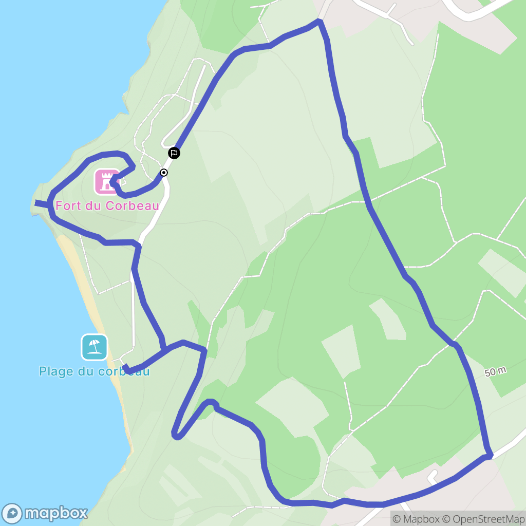 Plougastel-Daoulas : carte du parcours de randonnée - France