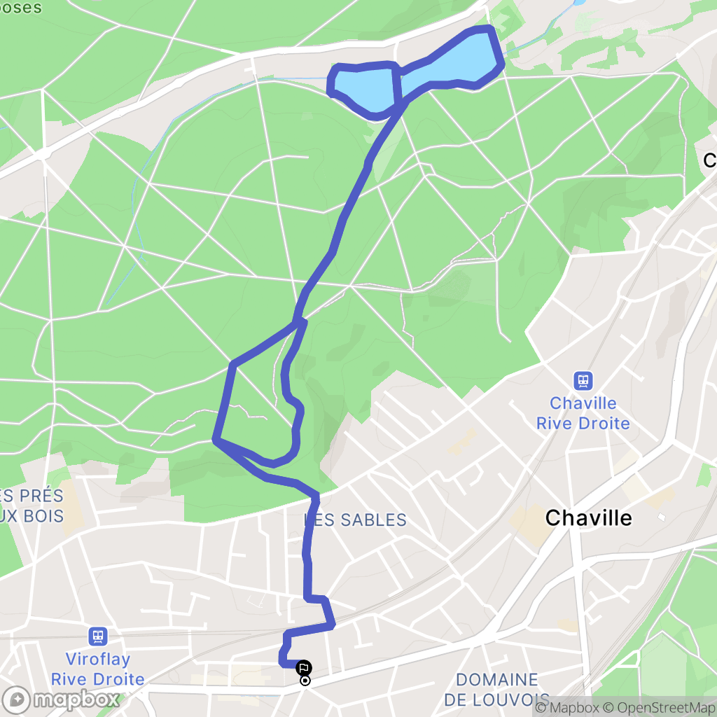 Viroflay : carte du parcours de randonnée - France