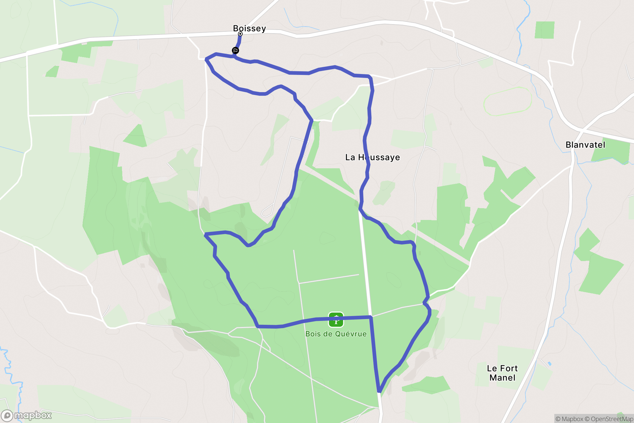 Saint-Pierre-en-Auge : carte du parcours de randonnée - France