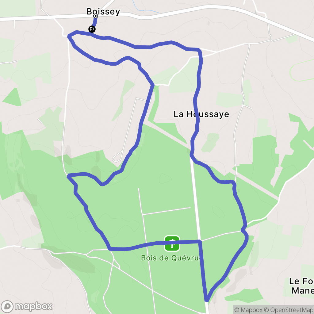 Saint-Pierre-en-Auge : carte du parcours de randonnée - France