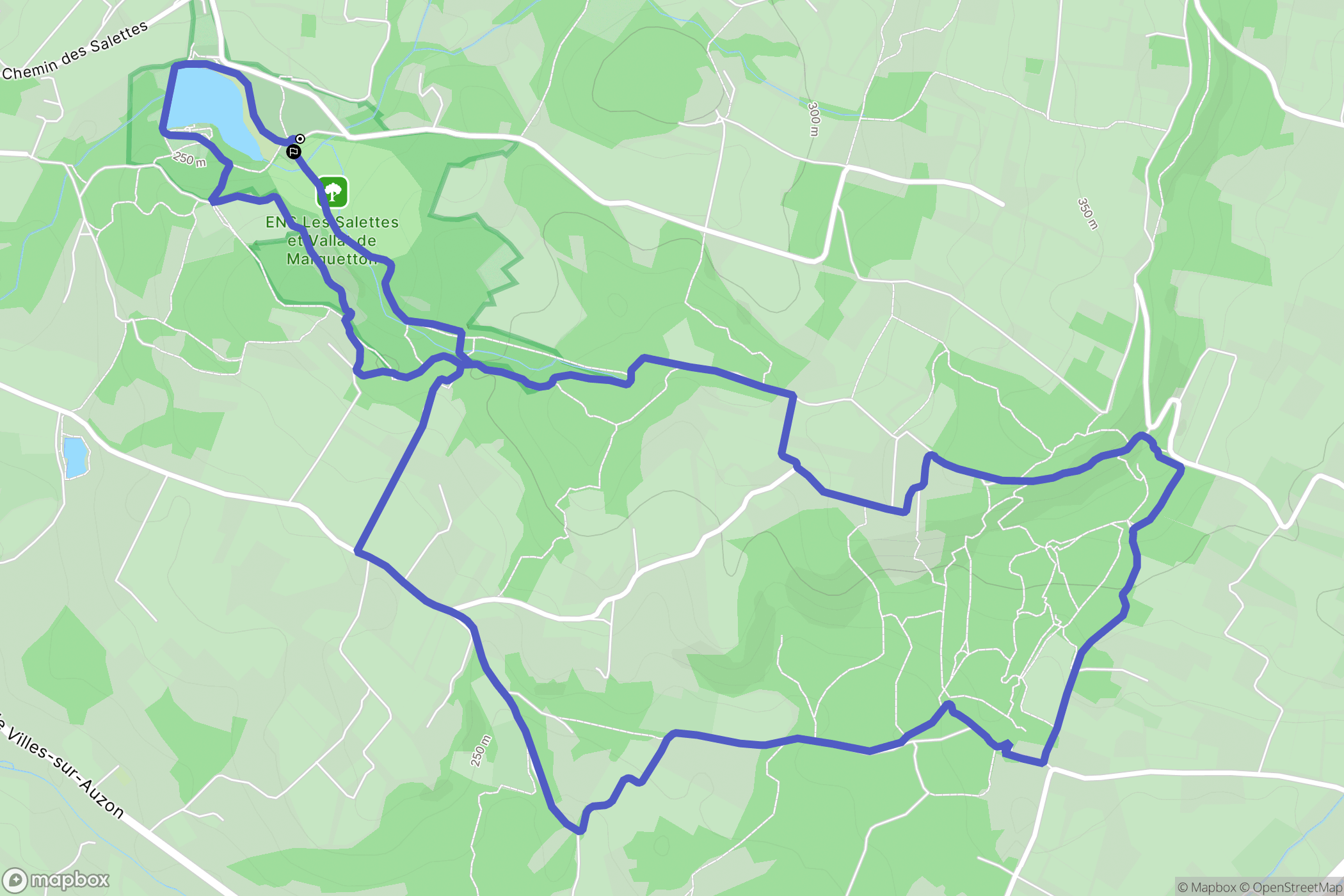 Mormoiron : carte du parcours de randonnée - France