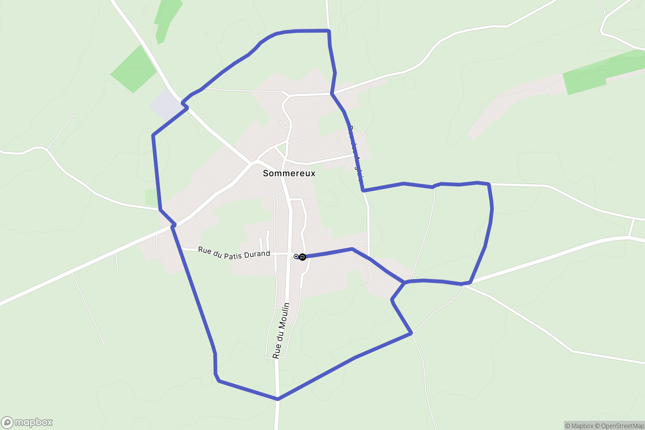 Sommereux : carte du parcours de randonnée - France
