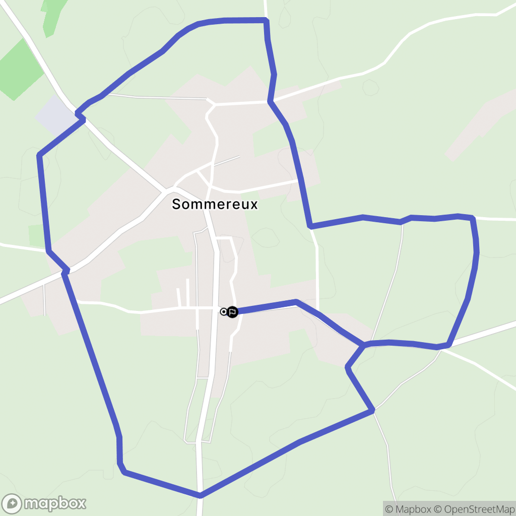 Sommereux : carte du parcours de randonnée - France