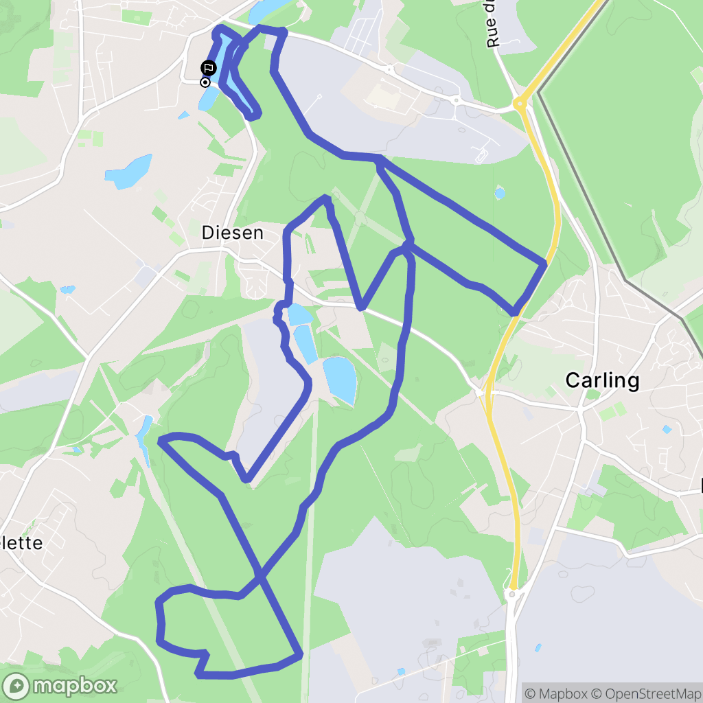 Ham-sous-Varsberg : carte du parcours de randonnée - France