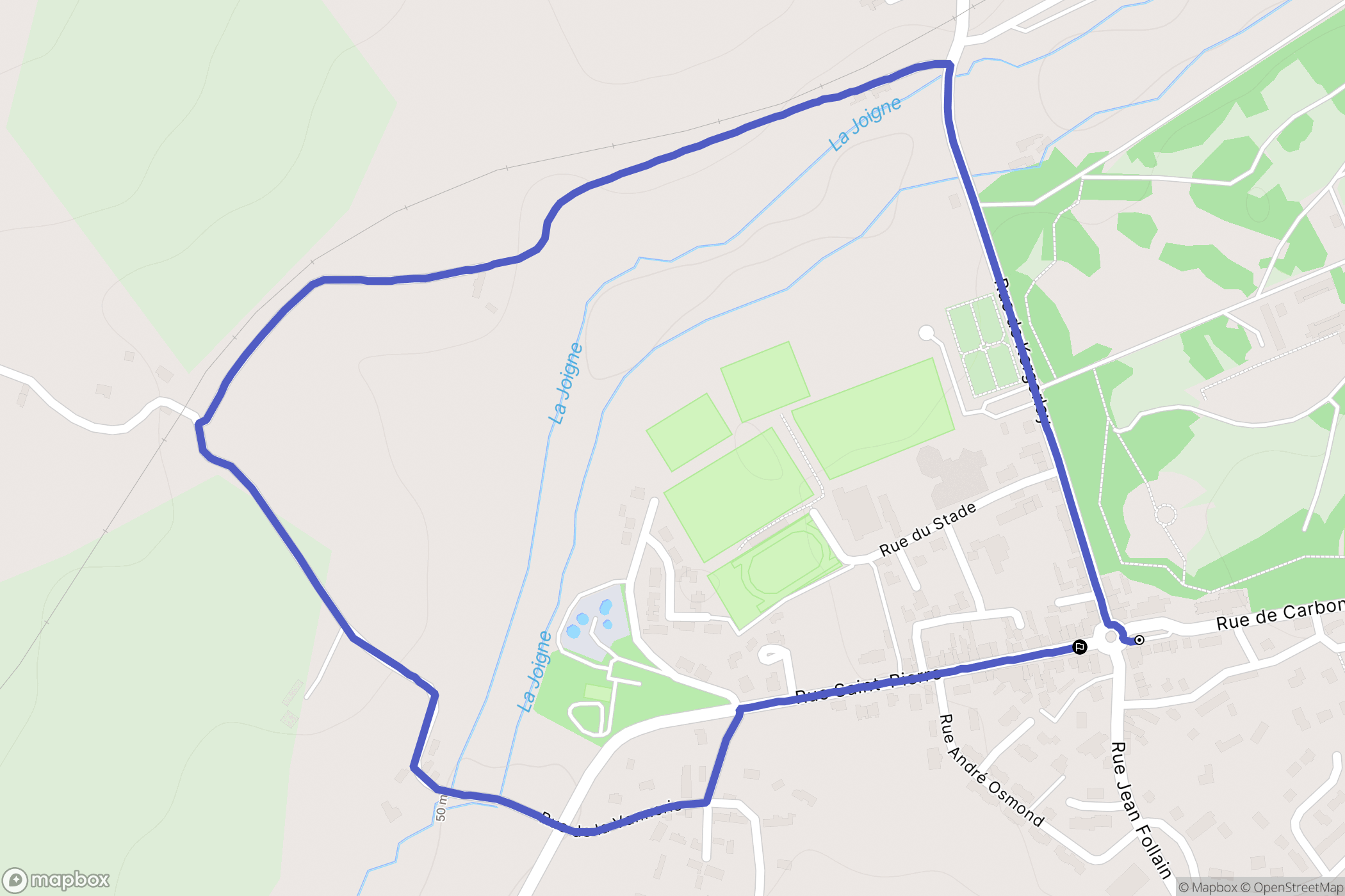Canisy : carte du parcours de randonnée - France