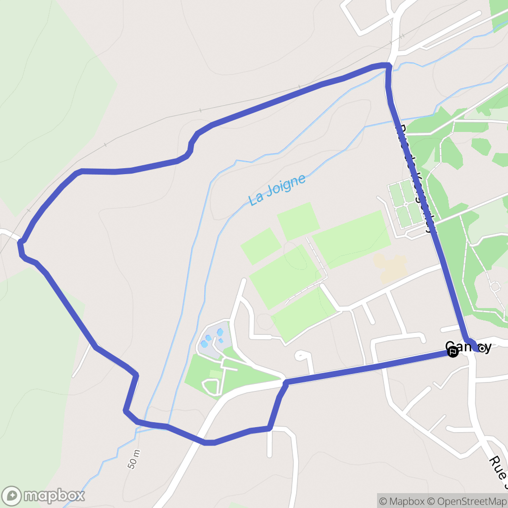 Canisy : carte du parcours de randonnée - France