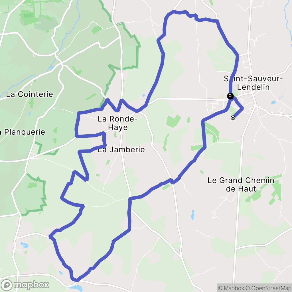 Saint-Sauveur-Villages : carte du parcours de randonnée - France