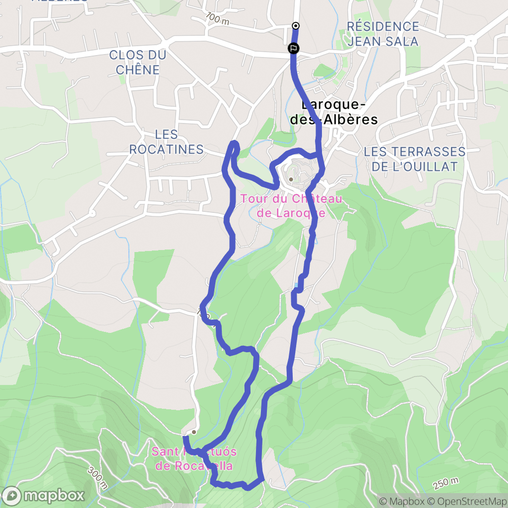 Laroque-des-Albères : carte du parcours de randonnée - France